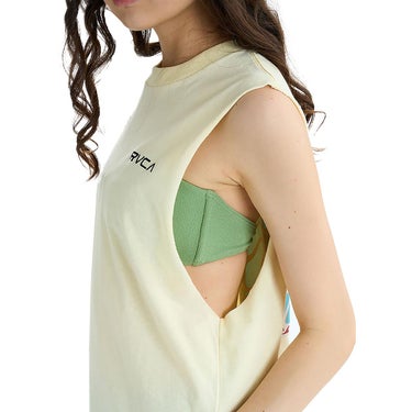 ルーカ RVCA　SUN WAVE CUTOFF TT レディース タンクトップ BF04C371 詳細11