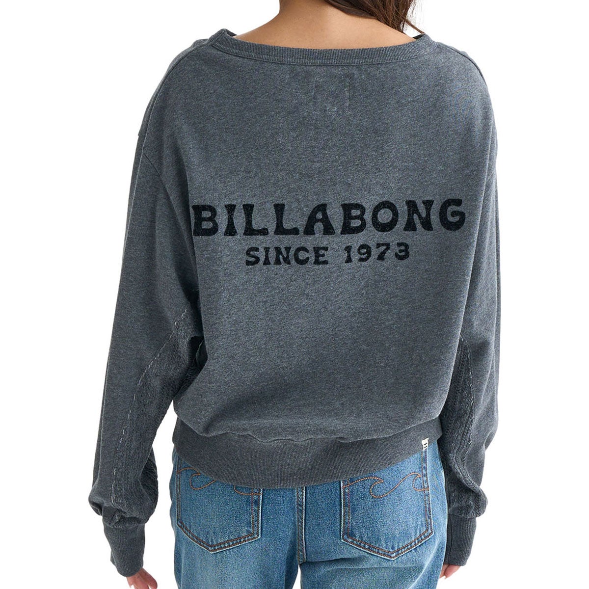 ビラボン BILLABONG　BOAT NECK LOOSE CROPPED CREW レディース トレーナー BF014003 詳細3