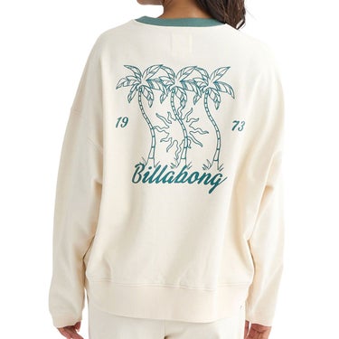 ビラボン BILLABONG　TRIPLE PALMS SWEAT CREW 調温機能 レディース トレーナー BF014010 詳細2