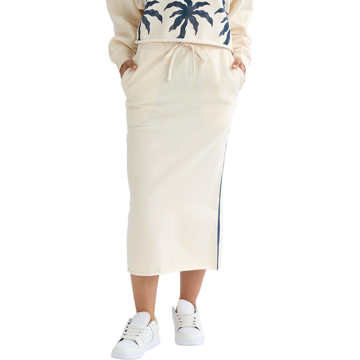 ビラボン BILLABONG　TRIPLE PALMS SWEAT LONG SKIRT 吸水速乾 スカート BF014613 ホワイト（WCP）