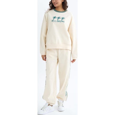 ビラボン BILLABONG　TRIPLE PALMS SWEAT LONG PANTS レディース セットアップボトムス BF014707 ホワイト（WCP）