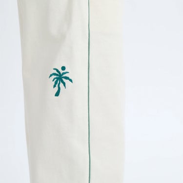 ビラボン BILLABONG TRIPLE PALMS SWEAT LONG PANTS レディース セットアップボトムス BF014707 アイボリー脚ロゴディテール