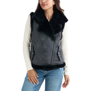 ビラボン BILLABONG　FAUX LEATHER MOUTON VEST レディース ベスト BF014750 詳細2