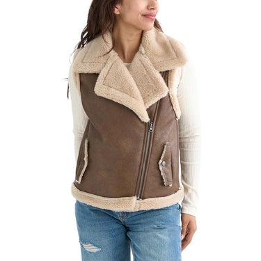 ビラボン BILLABONG　FAUX LEATHER MOUTON VEST レディース ベスト BF014750 詳細7