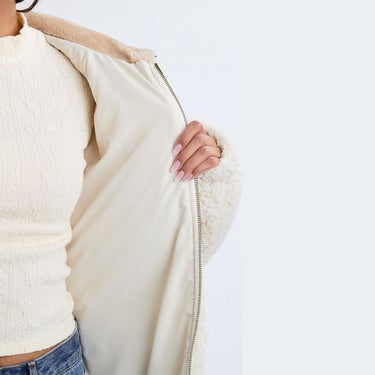 ビラボン BILLABONG　FUR BOA STAND LIGHT JACKET ドローコード付き レディース ジップアップジャケット BF014760 詳細10