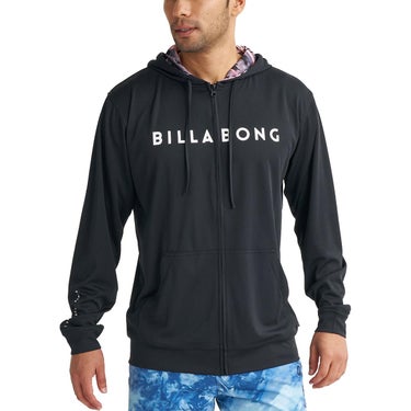 ビラボン BILLABONG　Zip Rash Guard ジップアップラッシュガード BG01A850 BLACK（BLK）