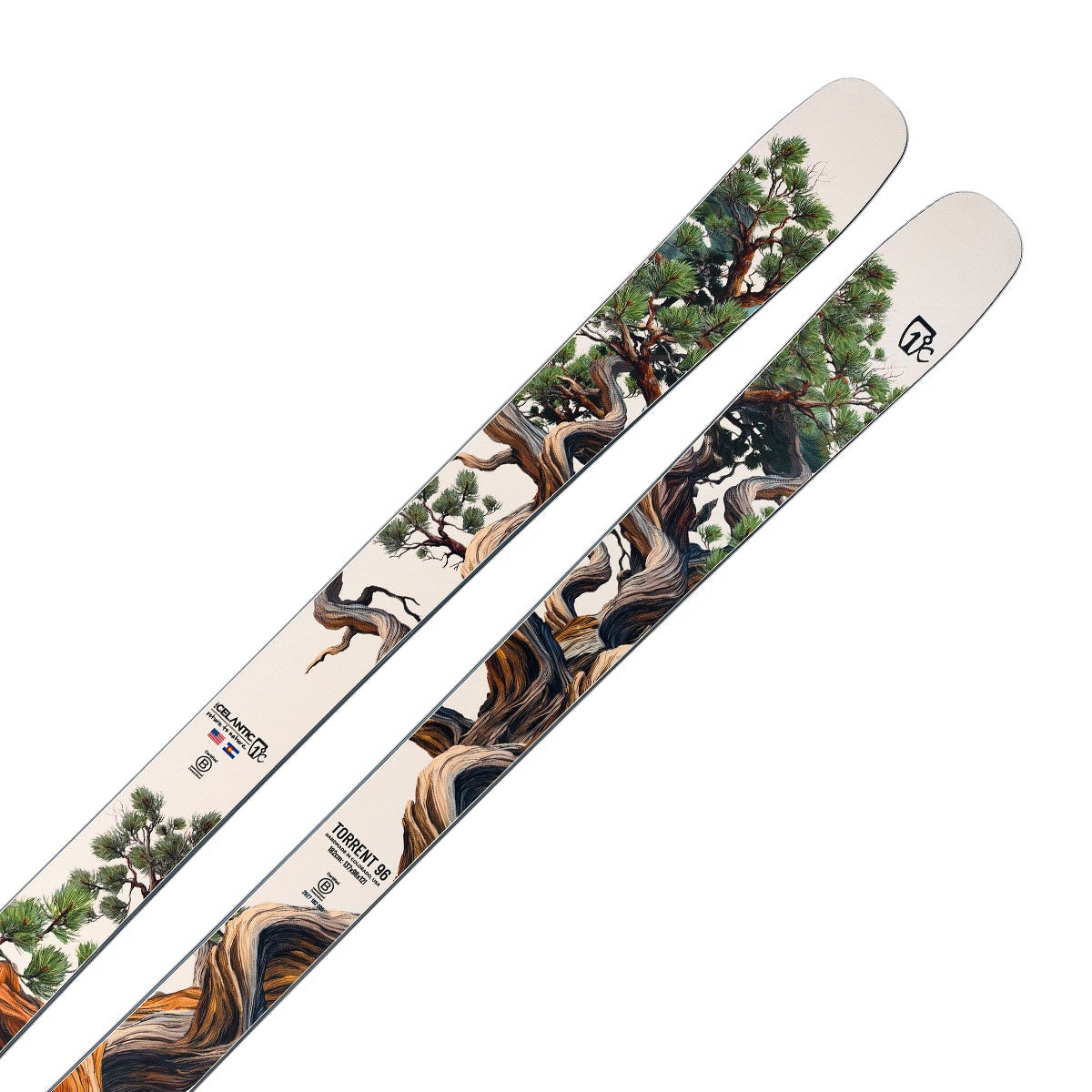 アイスランティック ICELANTIC Torrent 96 トレント 96 スキー板 単品 2026-2027 グラフィック スキー板斜め