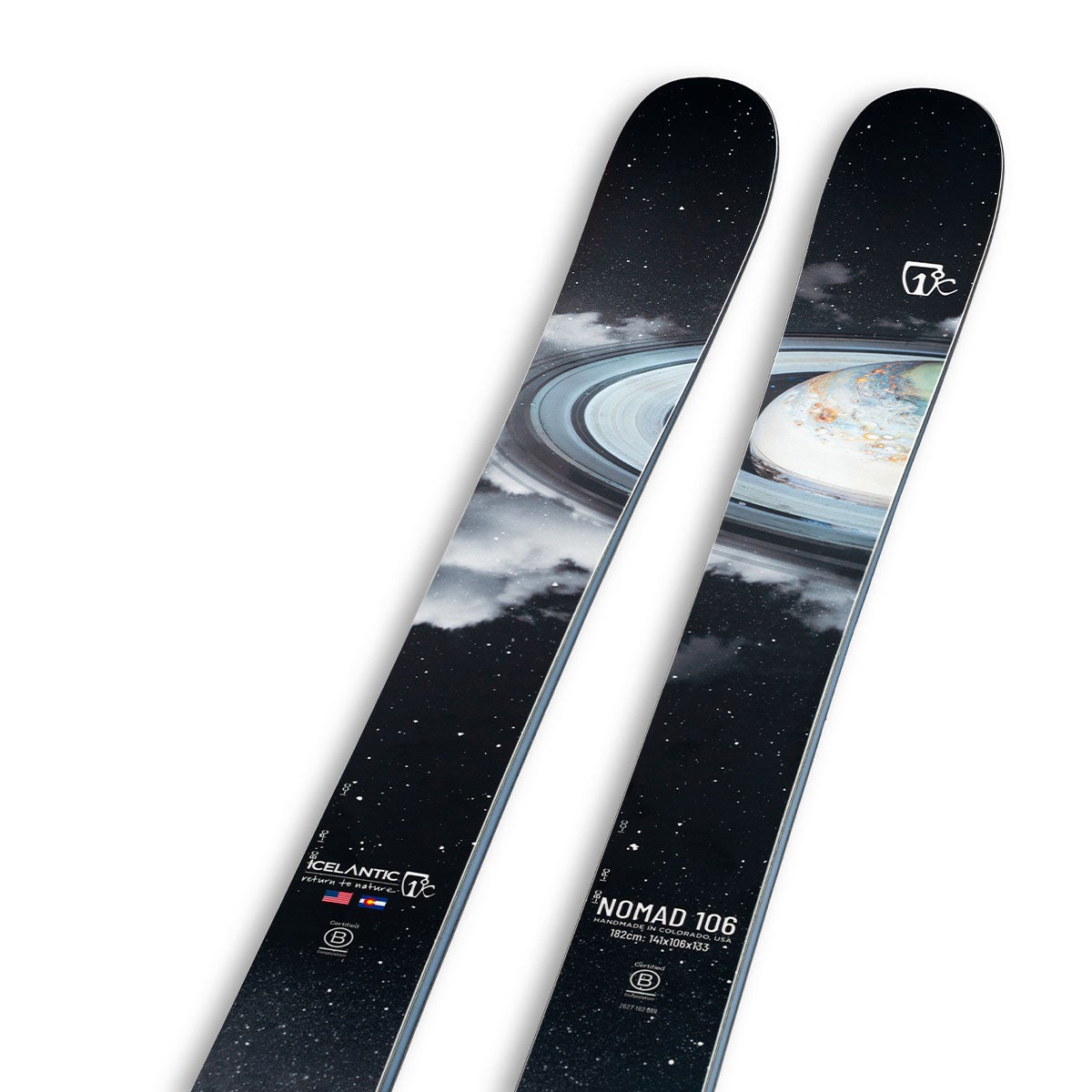 アイスランティック ICELANTIC　Nomad 106 ノマド 106　スキー板 単品 2026-2027 スキー板 トップシート先端部アップ