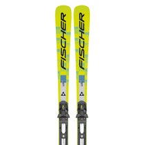 フィッシャー FISCHER RC4 NOIZE ST PRO M-PLATE＋RC4 Z13 GW FREEFLEX アールシー4 ノイズ ST プロ スキー板 ビンディングセット 2026-2027 イエロー スキー板 ビンディングセット正面