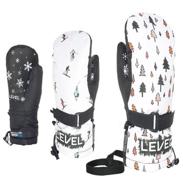 レベル LEVEL ミット JUNIOR MITT 4153JM_PKWT ジュニア スキー スノーボードグローブ 2025-2026 ピンク ホワイト ジュニアミトン 掌側と甲側