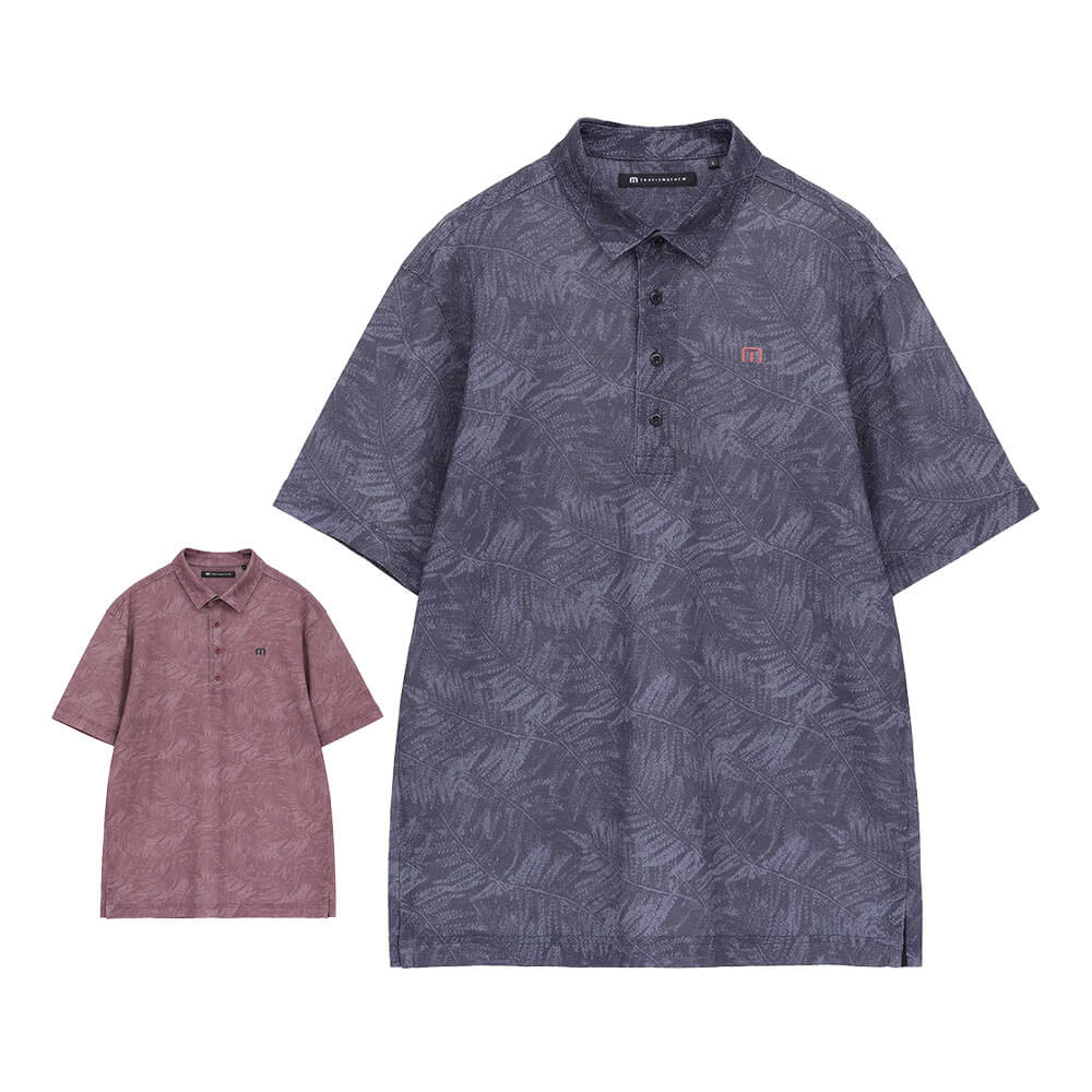 トラヴィスマシュー メンズ リーフ総柄プリント 半袖 ポロシャツ 7AP055 詳細1