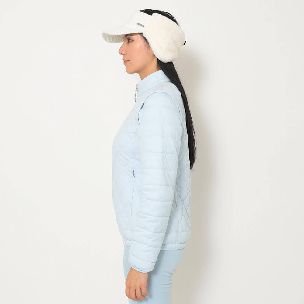 キャロウェイ Callaway　レディース スターストレッチ 袖取り外し 中綿 ブルゾン C25215202　2025年モデル 着用背面