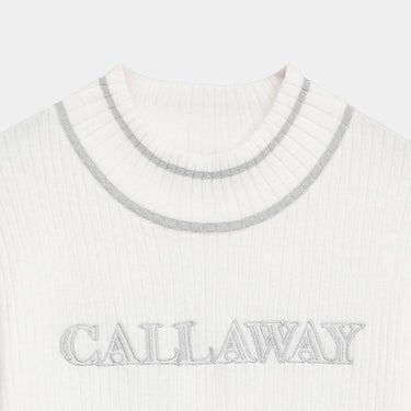 キャロウェイ Callaway　レディース ハイネック 長袖 リブニット C25218203　2025年モデル 平置き正面