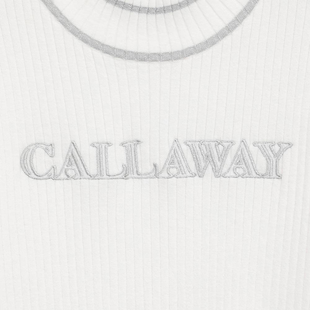 キャロウェイ Callaway　レディース ハイネック 長袖 リブニット C25218203　2025年モデル 着用正面