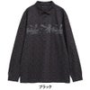 トラヴィスマシュー Travis Mathew　メンズ ラベンダー柄 チェストプリント 長袖 ポロシャツ 7AM017  ブラック 正面