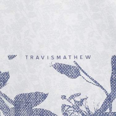 トラヴィスマシュー Travis Mathew　メンズ ラベンダー柄 チェストプリント 長袖 ポロシャツ 7AM017  ラベンダー柄 素材拡大