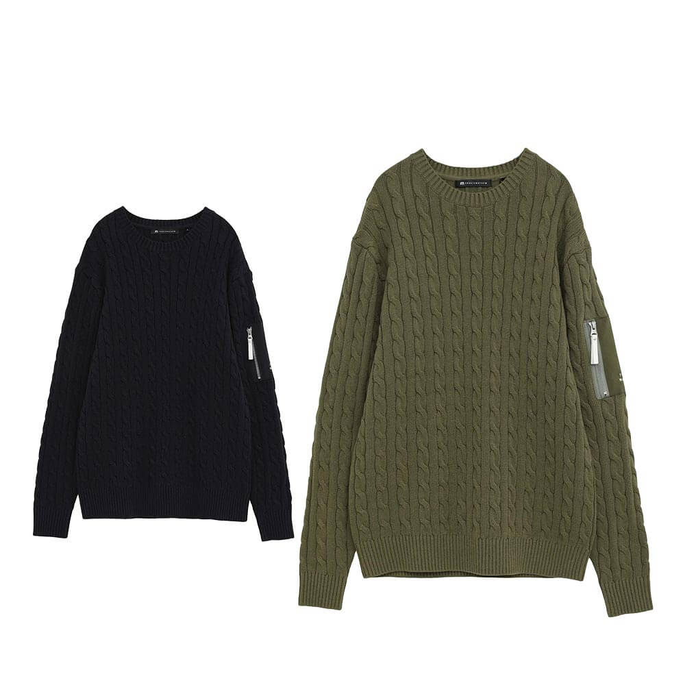 トラヴィスマシュー Travis Mathew　メンズ ケーブル クルーネック 長袖 ニット 7AM027　2025年モデル 詳細1