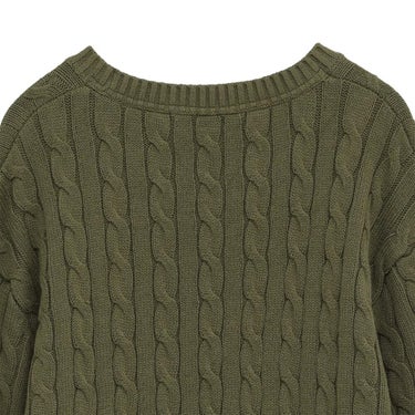 トラヴィスマシュー Travis Mathew　メンズ ケーブクルーネック 長袖 ニット 7AM027  背面ネック・ケーブル編み ディテール