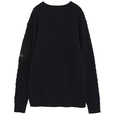 トラヴィスマシュー Travis Mathew　メンズ ケーブクルーネック 長袖 ニット 7AM027  ネイビー 背面