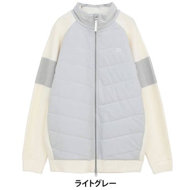 トラヴィスマシュー Travis Mathew　メンズ ニットコンビ ハイブリッド 中綿 長袖 ジャケット 7AM04 ライトグレー 正面