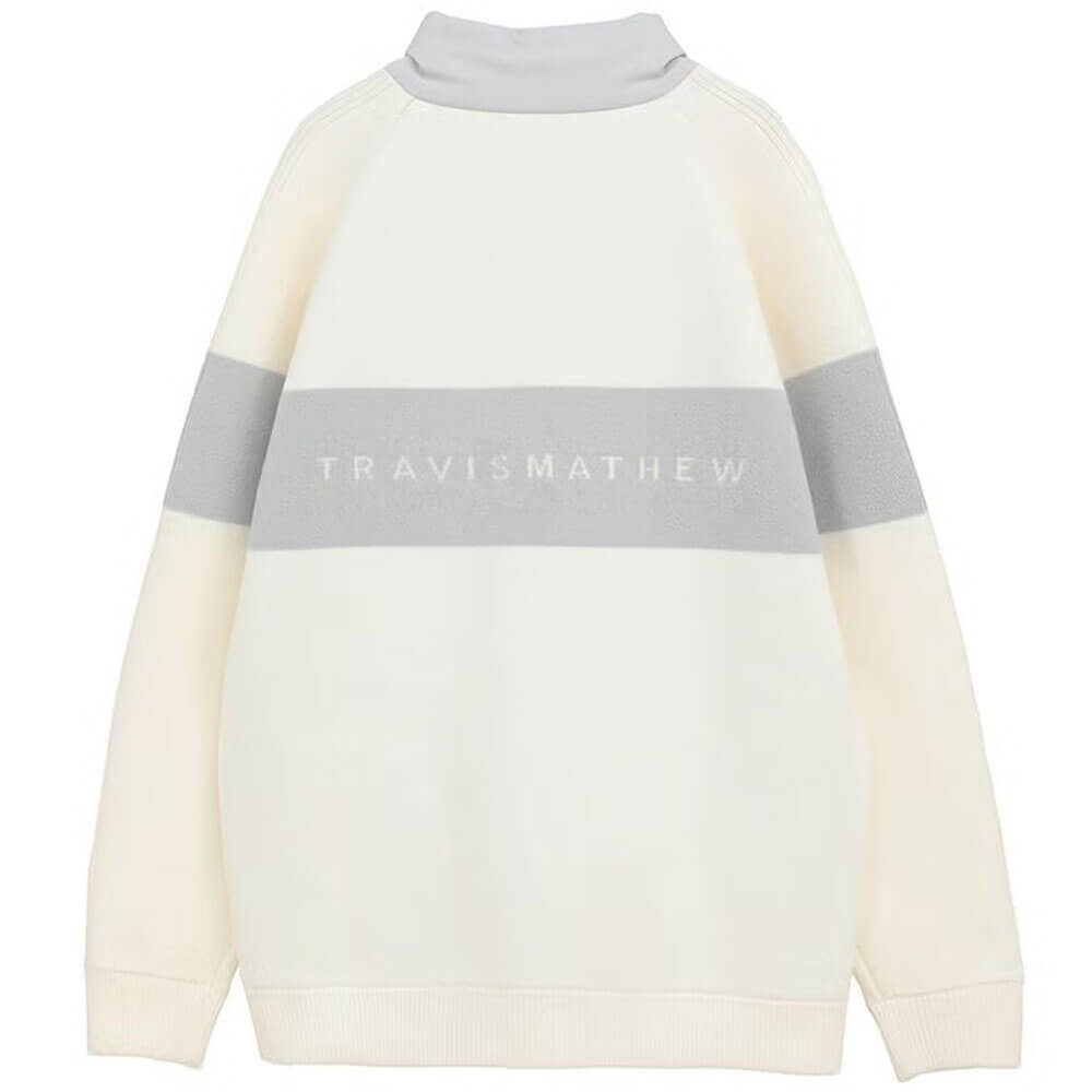 トラヴィスマシュー Travis Mathew　メンズ ニットコンビ ハイブリッド 中綿 長袖 ジャケット 7AM04 ライトグレー 背面