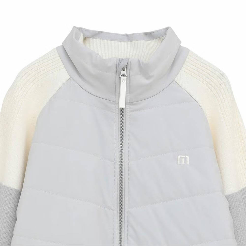 トラヴィスマシュー Travis Mathew　メンズ ニットコンビ ハイブリッド 中綿 長袖 ジャケット 7AM04 襟・胸元 ディテール