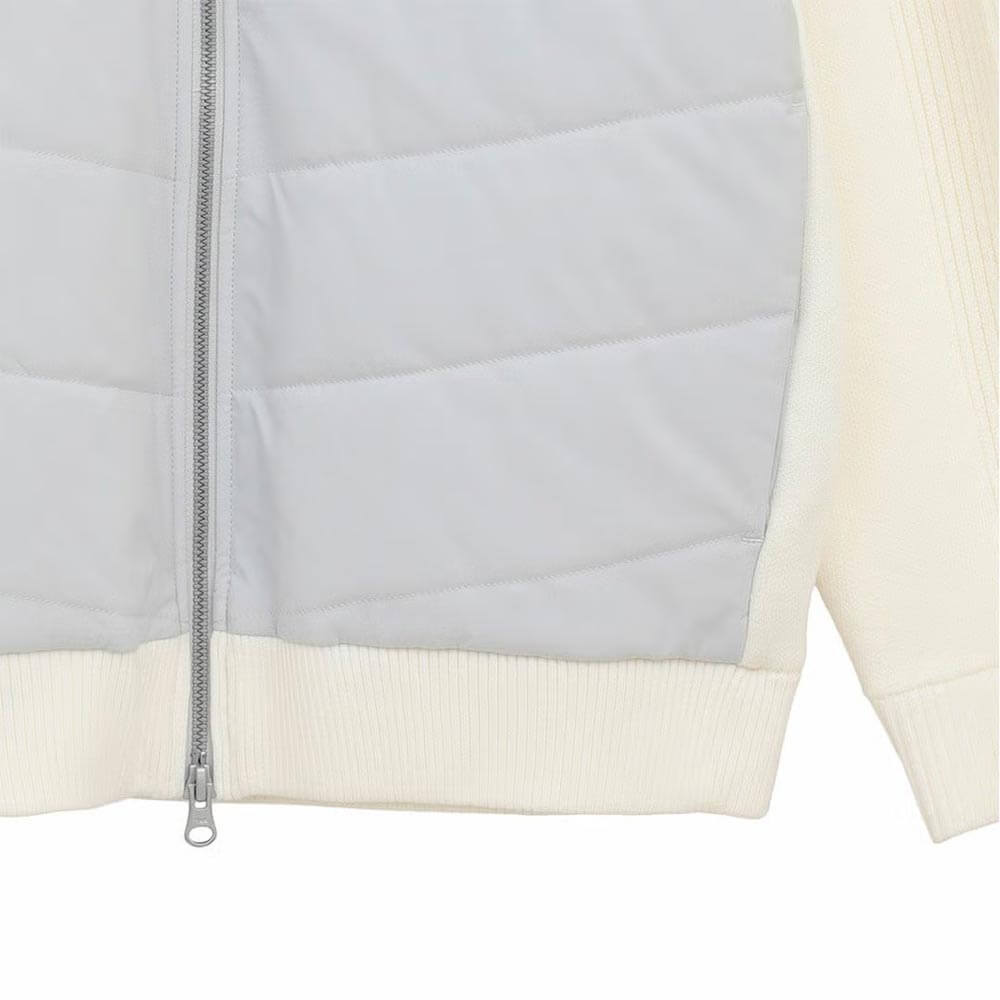 トラヴィスマシュー Travis Mathew　メンズ ニットコンビ ハイブリッド 中綿 長袖 ジャケット 7AM04 中綿前身頃・裾 ディテール