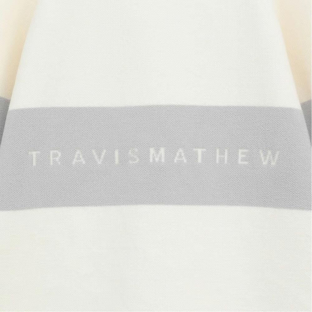 トラヴィスマシュー Travis Mathew　メンズ ニットコンビ ハイブリッド 中綿 長袖 ジャケット 7AM04 背面ロゴライン ディテール