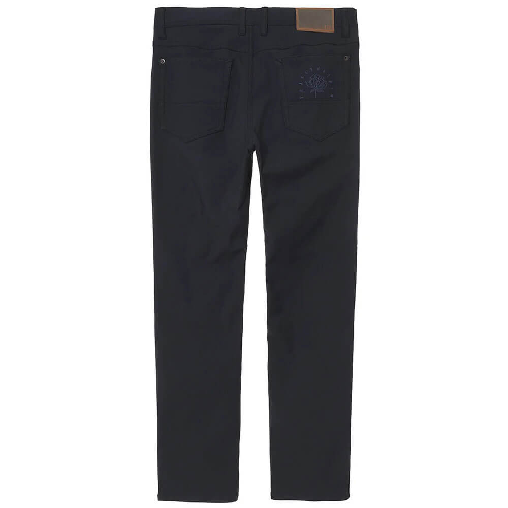 トラヴィスマシュー Travis Mathew　メンズ 5ポケット カルゼストレッチ スリム ロングパンツ 7AM007  ネイビー 背面