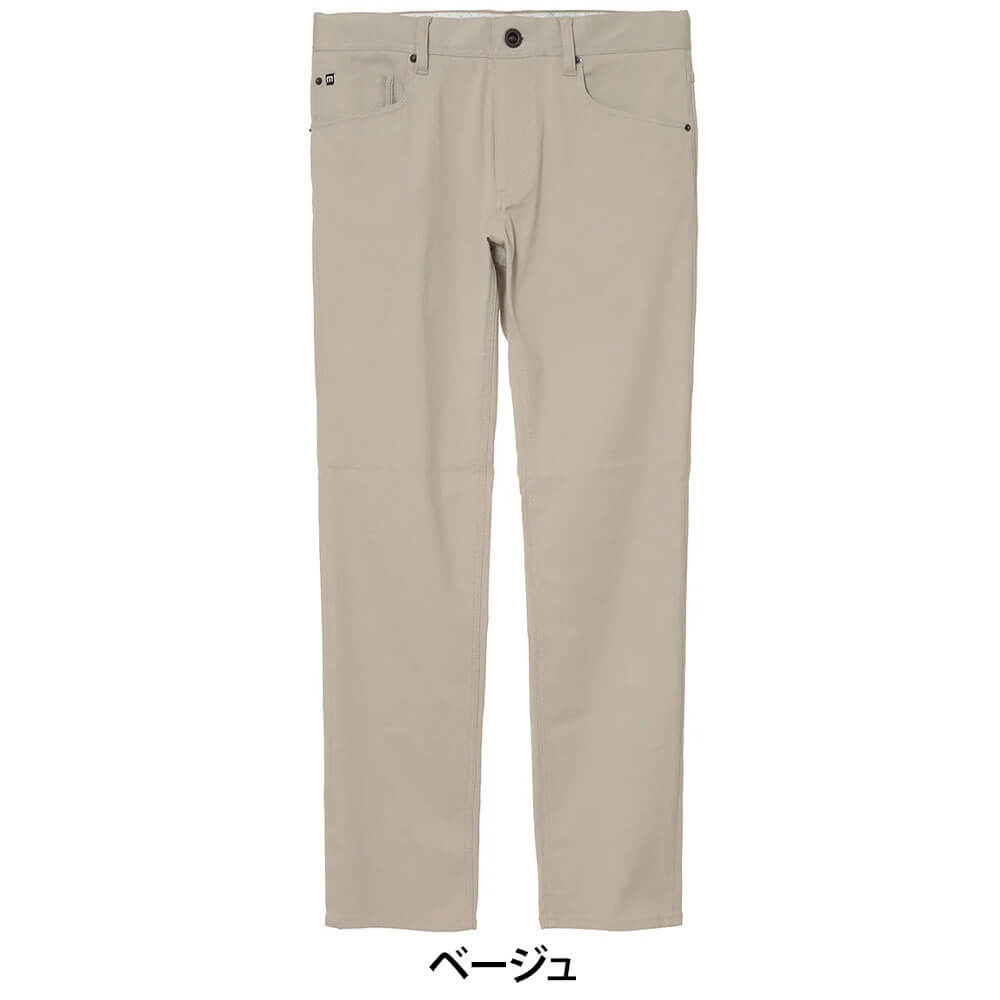 トラヴィスマシュー Travis Mathew　メンズ 5ポケット カルゼストレッチ スリム ロングパンツ 7AM007  ベージュ 正面