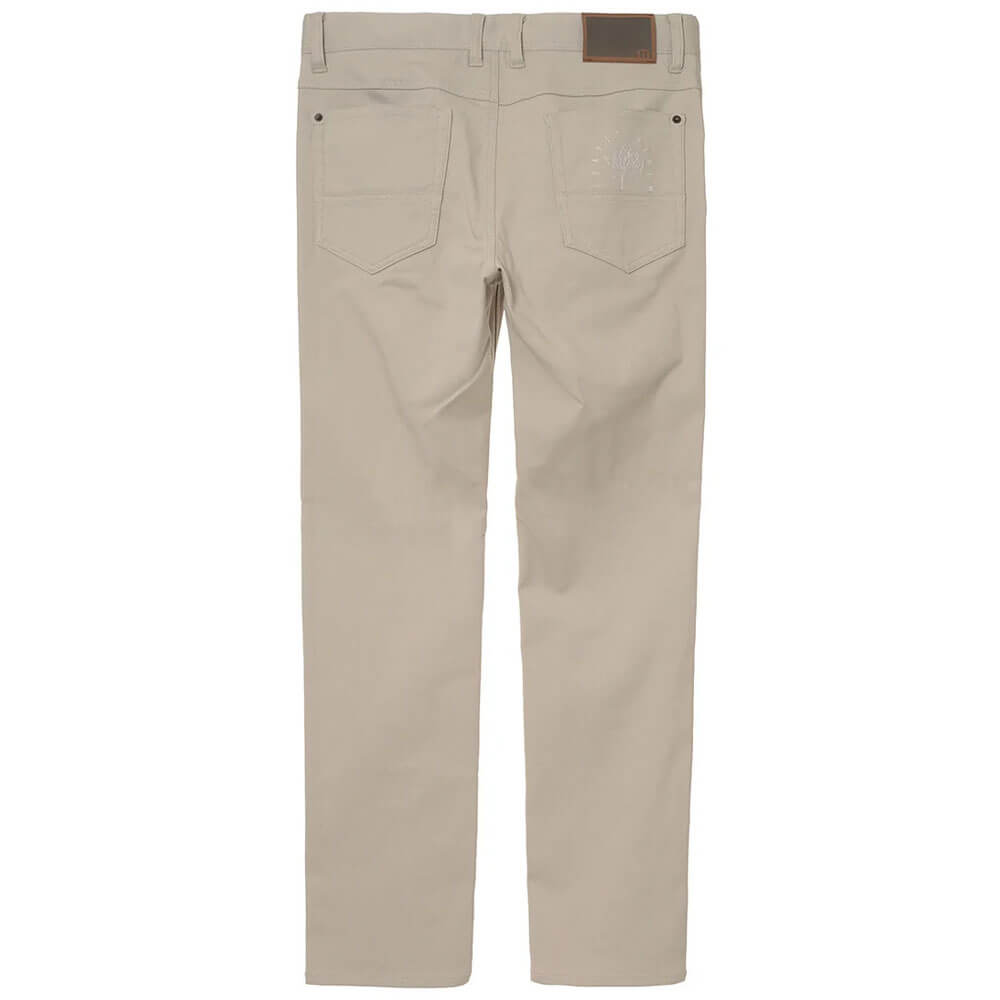 トラヴィスマシュー Travis Mathew　メンズ 5ポケット カルゼストレッチ スリム ロングパンツ 7AM007  ベージュ 背面