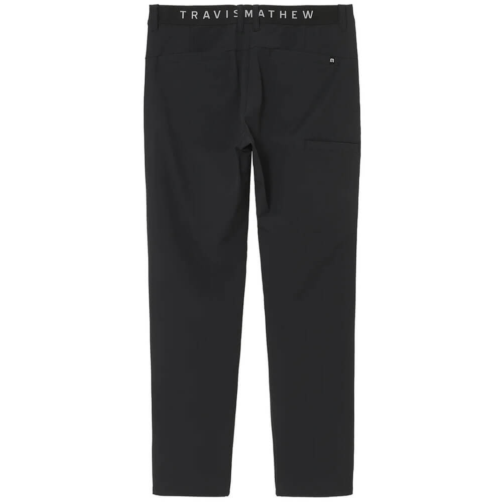トラヴィスマシュー Travis Mathew　メンズ ナイロン ジャカード テーバード ロングパンツ 7AM008  ブラック 背面