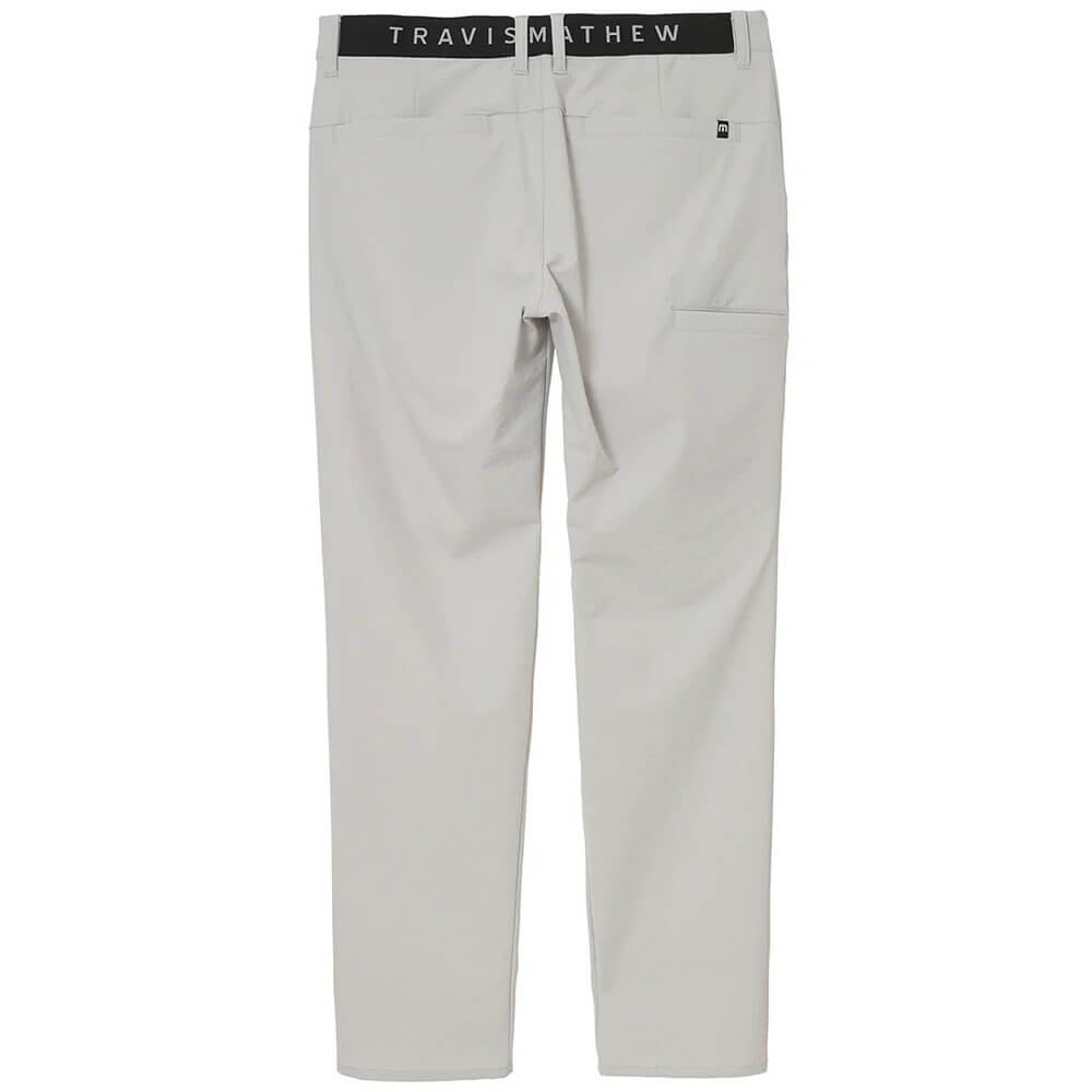 トラヴィスマシュー Travis Mathew　メンズ ナイロン ジャカード テーバード ロングパンツ 7AM008  ライトグレー 背面
