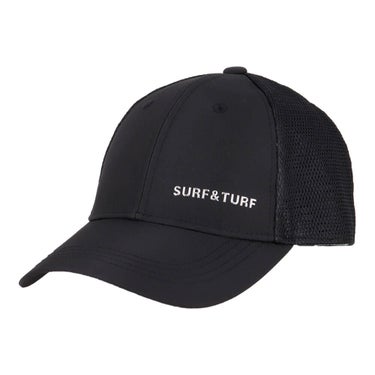 サーフ＆ターフ SURF＆TURF　遮熱 メッシュキャップ DS2427 BK ブラック　2026年モデル 前方斜め