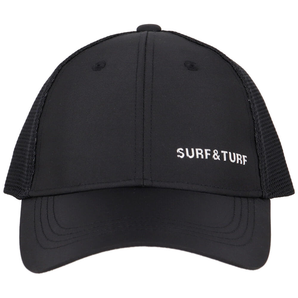 サーフ＆ターフ SURF＆TURF　遮熱 メッシュキャップ DS2427 BK ブラック　2026年モデル 正面