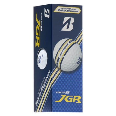 [2026年モデル] ブリヂストン TOUR B JGR Roll-in Alignment ツアーB ジェイジーアール ゴルフボール 1ダース（12球入り）　ロールインアライメント ホワイト パッケージ 側面