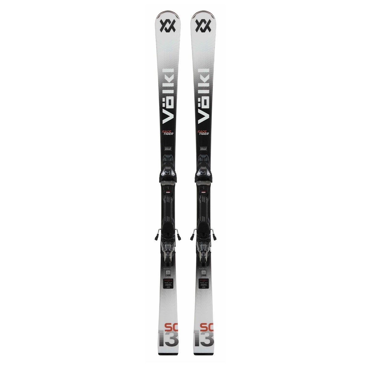 フォルクル VOLKL　RACETIGER SC WHITE ＋ vMOTION 12 GW レースタイガー SC　スキー板 ビンディングセット 2025-2026 正面