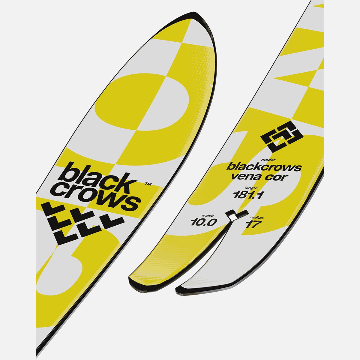 ブラッククロウズ BLACKCROWS VENA COR ヴェナコー スキー板 単品 2026-2027 トップ・テール ディテール