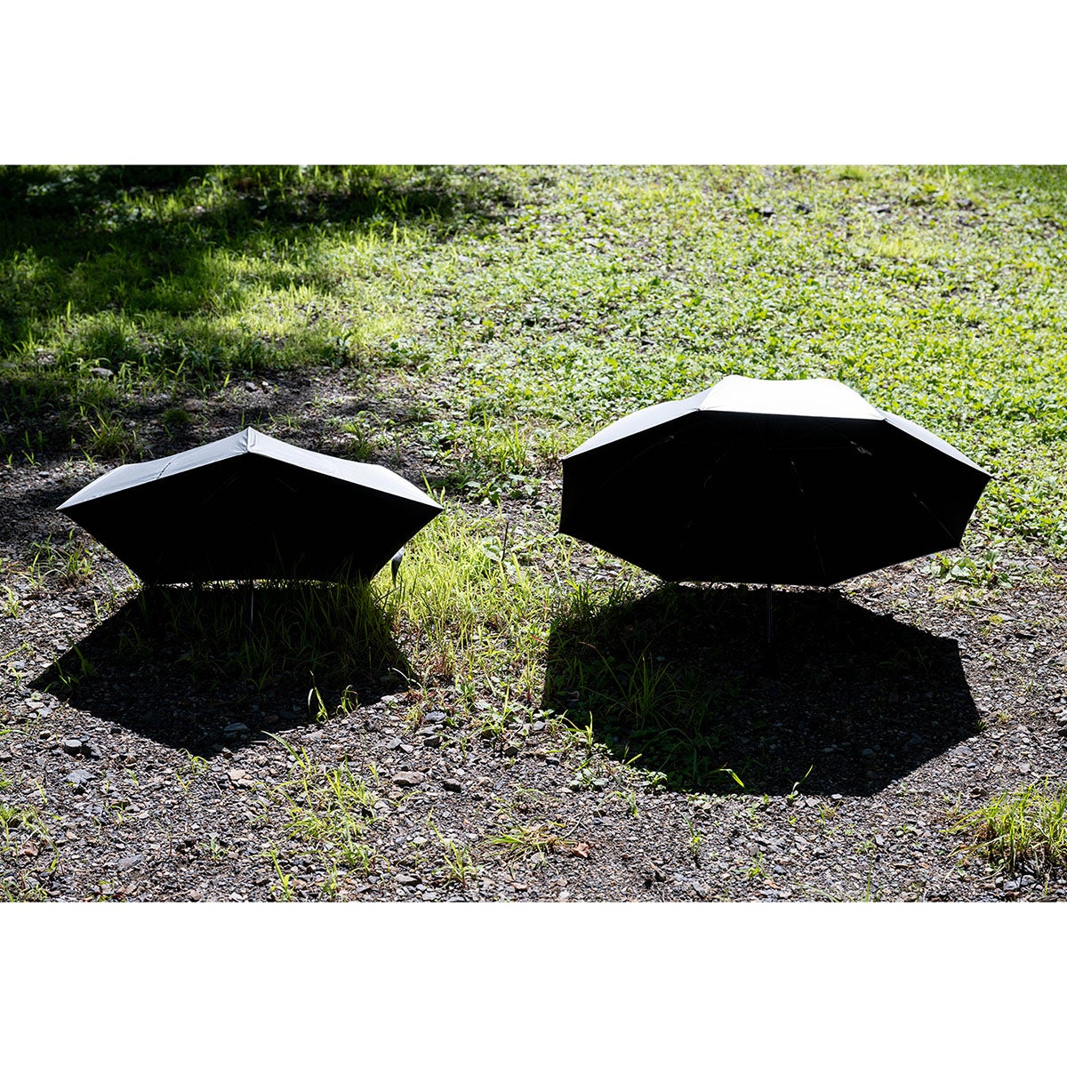 エバニュー EVERNEW 晴雨兼用 シャドウマスター60 SHADOW Master 60 EBYR790 2026-2027 使用イメージ 2本比較