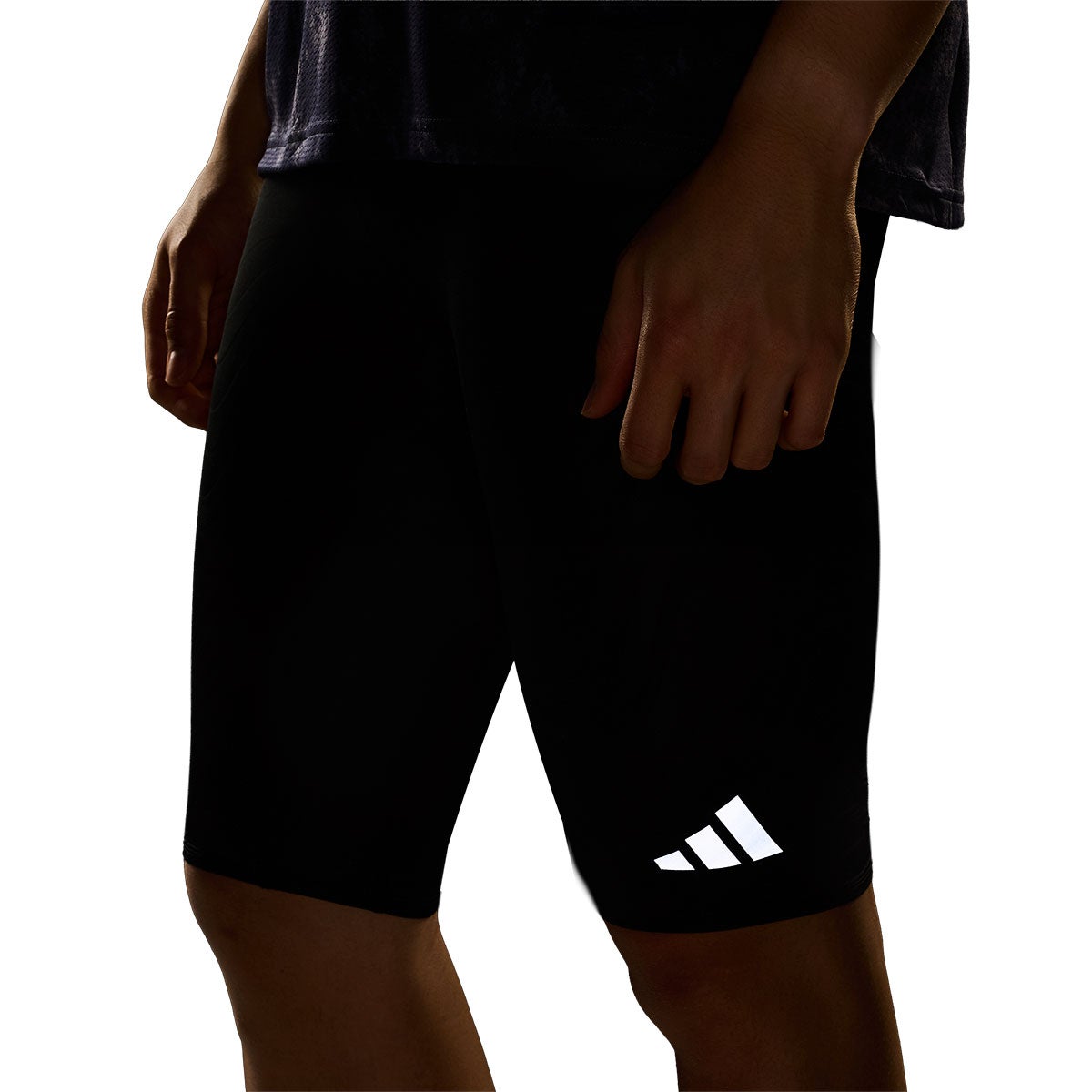 アディダス adidas ランニングタイツ スパッツ D4782 ロゴ ディテール