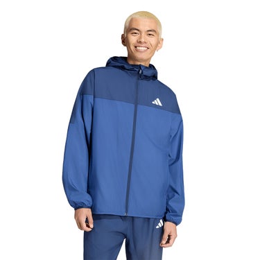 アディダス adidas スモールロゴ レギュラーフィット 起毛トリコット 裏地付きフード ウインドジャケット ウインドシャツメンズ DP025-26 側面