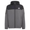 アディダス adidas スモールロゴ レギュラーフィット 起毛トリコット 裏地付きフード ウインドジャケット ウインドシャツメンズ DP025-26 ロゴ ディテール