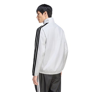 アディダス adidas マストハブ スリーストライプス 起毛トリコット裏地 フルジップジャケット ウインドシャツメンズ DVL44 襟・首元 ディテール