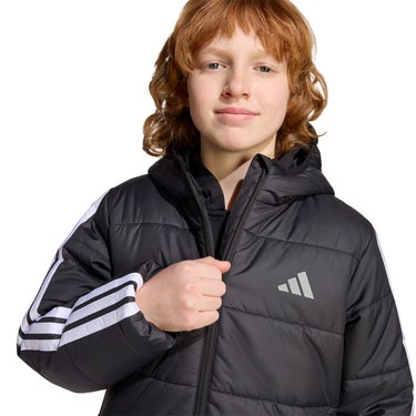 アディダス adidas エッセンシャルズ スリーストライプス 中わた入りジャケット キッズ 中綿ジャケット KKO90 袖・裾 ディテール
