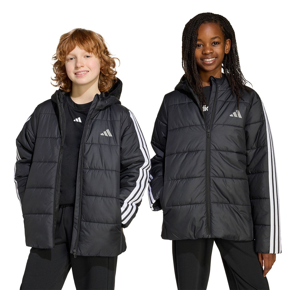 アディダス adidas エッセンシャルズ スリーストライプス 中わた入りジャケット キッズ 中綿ジャケット KKO90 ポケット・機能部 ディテール