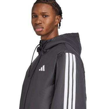 アディダス adidas エッセンシャルズ クライマウォーム スリーストライプス インサレーション フードジャケット 中綿ジャケット KLK10 袖・裾 ディテール