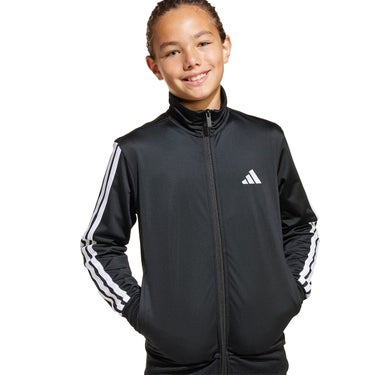 アディダス adidas エッセンシャルズクライマクールトラックスーツキッズ トレーニングスーツガール KRG91 ロゴ ディテール