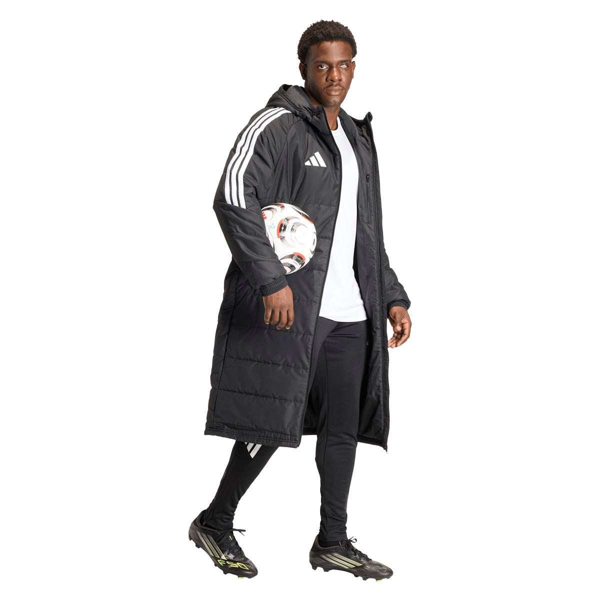 アディダス adidas ティロ26 ロングコート 中綿コート ZR471 襟・首元 ディテール
