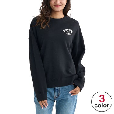 ビラボン BILLABONG SQUARE LOGO BOY FIT CREW スウェットトレーナーウィメンズ BF014004 商品外観 正面