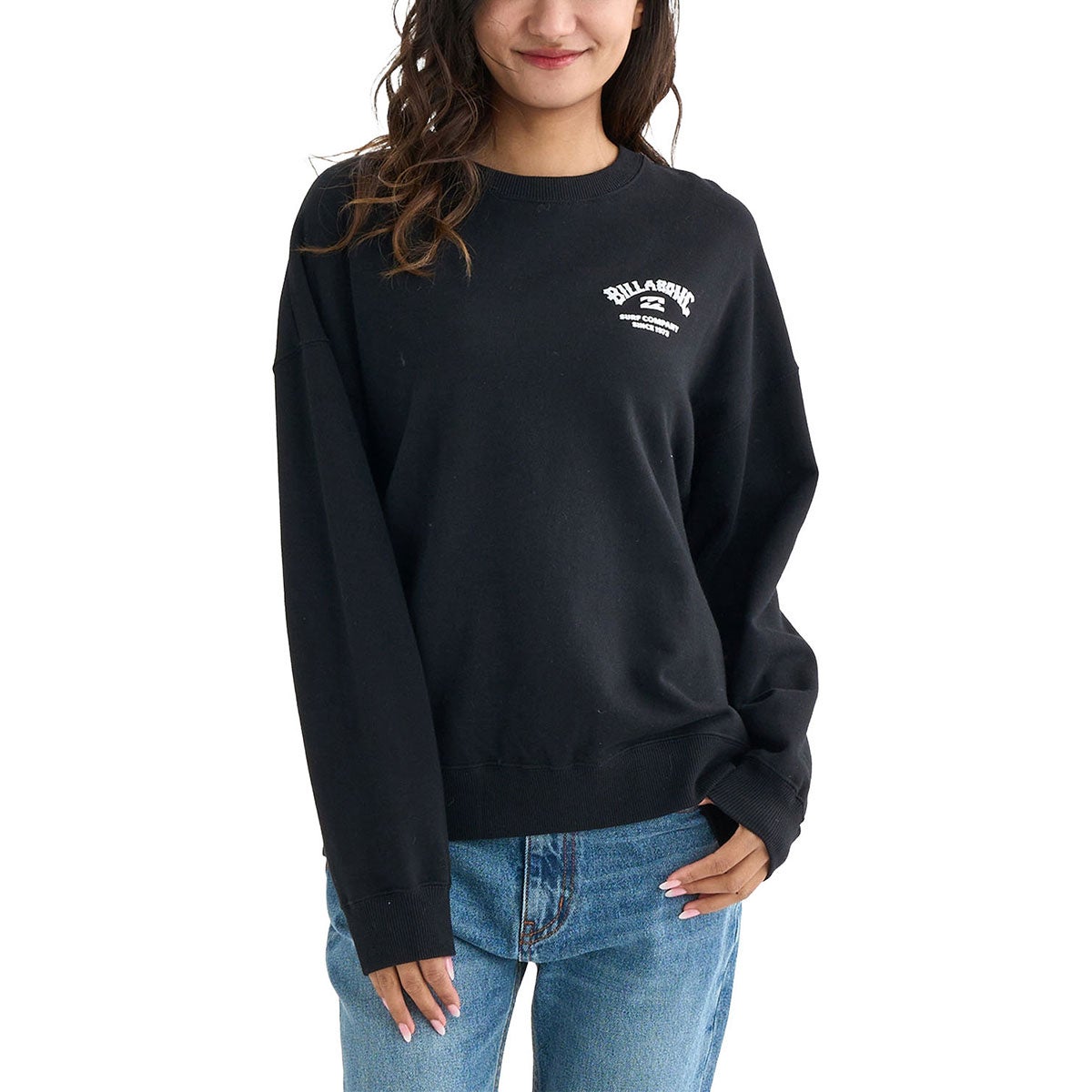 ビラボン BILLABONG SQUARE LOGO BOY FIT CREW スウェットトレーナーウィメンズ BF014004 商品外観 背面